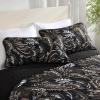 WONGS BEDDING Boho Quilt Set King,Black Paisley Floral Pattern Bedspread Coverlet Set with 2 Pillowcases,3 Piece Lightweight Microfiber Bohemian Quilt Bedding Set 104"90" view 4