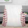 Baseball Blanket Soft Flannel Sport Ball Throw Blanket Gifts for Boys and Adults Cozy Blanket for Baseball Lover All Season Couch Bed Sofa Home Decor (50"x60", White) view 1