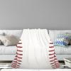 Baseball Blanket Soft Flannel Sport Ball Throw Blanket Gifts for Boys and Adults Cozy Blanket for Baseball Lover All Season Couch Bed Sofa Home Decor (50"x60", White) view 2