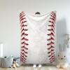 Baseball Blanket Soft Flannel Sport Ball Throw Blanket Gifts for Boys and Adults Cozy Blanket for Baseball Lover All Season Couch Bed Sofa Home Decor (50"x60", White) view 3