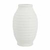 T2 Concept Textured Terracotta Flower Vase with Natural White Finish, Coastal Accent Vase, for Living Room, Entryway, Bedroom, Office, 9.5 x 16 view 2