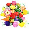 QIYIRO 10Pcs Fruits Reusable Grocery Shopping Tote, Women Grocery Tote Bag Foldable Travel Tote Bags Cute Reusable Grocery Bag view 1