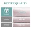 eachope BlushPink No Hook Waffle Weave Shower Curtain with snap-in Liner Replacement, 230GSM Waterproof Fabric Hotel Shower Curtain Set for Bathroom, Through Mesh Top Window,54Wx80H view 4
