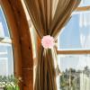 PRETYZOOM Peony Curtain Tieback Buckle Decorative Curtain Holder for Home Office Strong Clamping Force Easy to Use for Drapes Elegant Design view 2