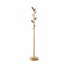 DRORON Hall Trees Coat Racks Wooden Tree Coat Rack Stand 8 Hooks Free Standing Solid Coat Hanger Stand for Clothes, Suits, Accessories Coat Rack Freestanding B view 1