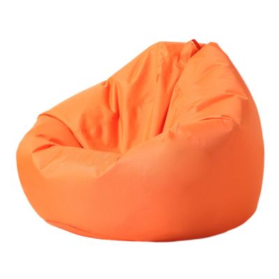 Hiseng Solid Colour Bean Bag Chair, Sofa Cover No Filler, Bean Bag for Adults Kids, Stuffed Toys Storage Cover Washable Bean Bag Cover for Indoor Outdoor (M,Orange)