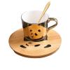 QIHCMLAJ Coffee Mug Cup,Mirror Cup, Mirror Reflection Coffee Mug, Anamorphic Cup and Saucer, Ceramic Coffee Mug with Saucer Set, for Cappuccino, Milks, Espresso, Tea, Coffee(Size:Panda) view 1