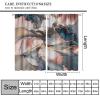 Abstract Marble Curtains, Modern Luxury Dark Blue Pink Rose Gold Marble Texture Geometric Ink Printed Window Curtains for Girls Boys Bedroom Living Room, 52" W X 84" L view 2