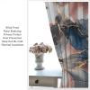 Abstract Marble Curtains, Modern Luxury Dark Blue Pink Rose Gold Marble Texture Geometric Ink Printed Window Curtains for Girls Boys Bedroom Living Room, 52" W X 84" L view 4