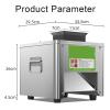 850w Meat Cutter Machine | Commercial Electric Meat Slicer-2.5mm/3.5mm/5mm/7mm/10mm/15mm/21mm | Stainless Steel 330lb/H, For Slices Strips Cubes,5mm view 3