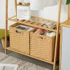 DULLEMELO Wicker Storage Cube Set - 11 Inch Wicker Baskets with Handles for Organizing Shelves, Natural - Set of 4 view 4