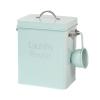 GMBYLBY Metal Laundry Room Container Modern Detergent Powder Storage Organization With Scoop Washing Powder Display Canister Box Washing Powder Storage Box, Green view 1