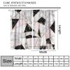 Abstract Marble Curtains, Pink Gray Black Geometric Marble Golden Line Art Stone Cracked Stripe Print Window Drapes for Living Room Girls Women Bedroom, 42" W X 63" L view 2