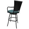 Afuera Living Set of 3 Outdoor Indoor Extra Tall 34" Bar Stool on Black Frame view 3