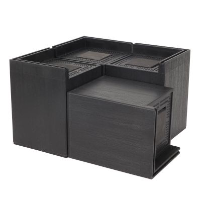 Locadence 4PCS Sofa Risers, Square 4in Porose Bed Lifts Furniture Antiskid Risers for Table, Sofa, Sofa, Table, Chair, Cabinet, Armchair