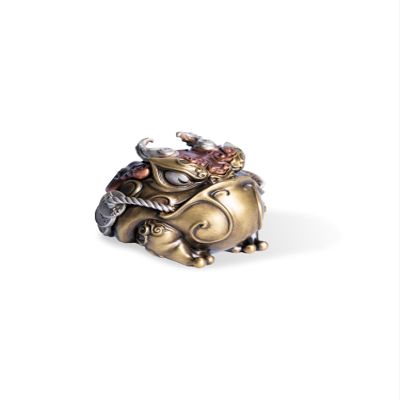 COPPERTIST.WU Mini Toad Statue Animal Sculptures Home Decor Handmade Arts Decoration Metal Ornament for Home Decor