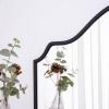 Chende Black Wall Mirror, Antique Arched Mirror for Fireplace Decor with Wooden Frame, 40'' x 28'' Elegant Scalloped Mirror for Living Room, Dining Room, Entryway view 3