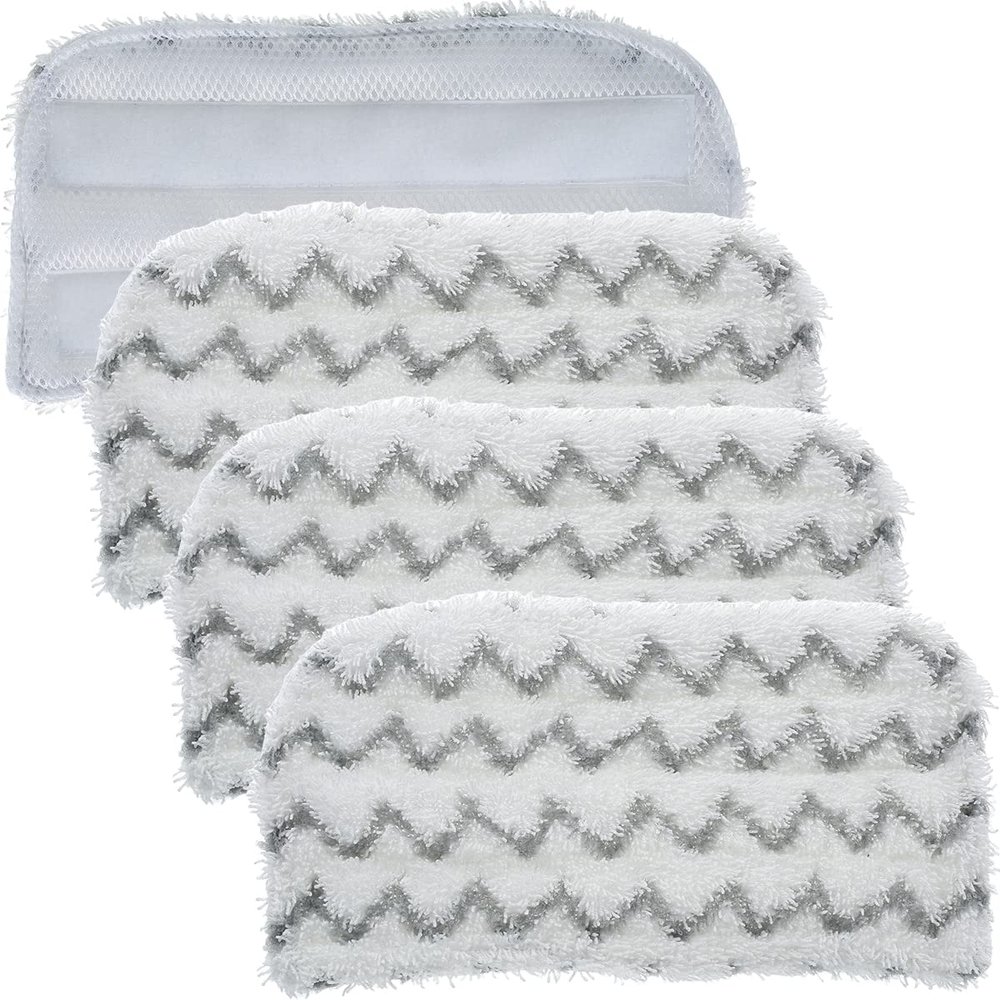 HSHGZSR 4 Pcs Steam Mop Pads Microfiber Washable Pads Replacement for Shark Steam Mop S1000 S1000A S1000C S1000WM S1001C, Refill Soft Steam Cleaner Pad