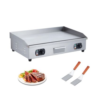 PioneerWorks 29" Commercial Electric Griddle with Precise Temperature Control 122F-572F, 3000W Stainless Steel Electric Grill,Flat Top Countertop Griddle for Kitchen Restaurant, 110V 60HZ (No Plug)