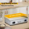 PioneerWorks 29" Commercial Electric Griddle with Precise Temperature Control 122F-572F, 3000W Stainless Steel Electric Grill,Flat Top Countertop Griddle for Kitchen Restaurant, 110V 60HZ (No Plug) view 4