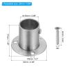 PATIKIL 0.98" Dia Closet Rod Bracket, O Shape Stainless Steel Closet Pole Socket Flange Rod Holder Support for Closet Wardrobe Shower Curtain with Screws Wall Anchors,4Pack view 2