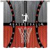 AAVEUP Sports Ball Blackout Curtains for Boys,Cartoon Hand-Drawn Sports Athletics Basketball Football Rugby Window Drapes Print for Kids Nursery Children Toddlers Bedroom Bathroom 52x96in view 1