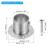 PATIKIL 1.26" Dia Closet Rod Bracket, O Shape Stainless Steel Closet Pole Socket Flange Rod Holder Support for Closet Wardrobe Shower Curtain with Screws Wall Anchors,4Pack view 2
