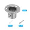 PATIKIL 1.26" Dia Closet Rod Bracket, O Shape Stainless Steel Closet Pole Socket Flange Rod Holder Support for Closet Wardrobe Shower Curtain with Screws Wall Anchors,4Pack view 3