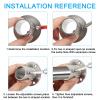 PATIKIL 1.26" Dia Closet Rod Bracket, O Shape Stainless Steel Closet Pole Socket Flange Rod Holder Support for Closet Wardrobe Shower Curtain with Screws Wall Anchors,4Pack view 4