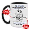 A452334 Personalized To My Son: The Only Thing Better Than Being Your Mother Is Watching You Be A Dad - Fathers Day Coffee Mug From Mom, 11oz 15oz view 2