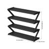 HomeLoft Basics 4 Layer Shoe Rack Thickened Steel Pipe Independent Shoe Cabinet,Has Sufficient Storage Space to Accommodate Shoes of Different Heights, and Does Not Take Up Too Much Floor Space (Black) view 2