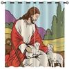 18TH CROZY Jesus Blackout Curtains for Girls Boy Home Decor, Holy Bible Christ God's Love Wisdom Church Grommet Thermal Insulated Drapes Darkening Window Curtain for Bedroom Living Room, 72 x 63 Inch view 1