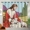 18TH CROZY Jesus Blackout Curtains for Girls Boy Home Decor, Holy Bible Christ God's Love Wisdom Church Grommet Thermal Insulated Drapes Darkening Window Curtain for Bedroom Living Room, 72 x 63 Inch view 2