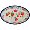 Polmedia Polish Pottery Condiment Dish UNIKAT - Pink Divinity Pattern Handmade in Boleslawiec Poland by Ceramika Artystyczna + Certificate of Authenticity view 2