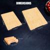 Bamboo Cutting Boards Set with Stand - 3 Piece Charcuterie Board & Butcher Block with Handle, Truly Glue Free, Non Toxic Wood Chopping Serving Boards for Kitchen Gift Set by Homish view 3