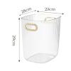 NOENNULL Plastic Small Trash Can Wastebasket, Round Trash Can Large Capacity Waste Paper Basket Open Top Trash Can with Handle Garbage Container Basket for Office Bedroom Living Room, Transparent view 2