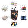 MLMNBVC Laundry Basket Collapsible Clothes Hamper, Laundry Bag with Handles Blanket Toys Storage Basket, Dorm Room Essentials Accessories - Butterflies view 4