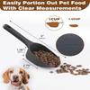 2PACK Dog-Cat Food-Scoop Measuring-Cup,1 Cup Capacity Versatile Plastic Pet Food Scoop with Measuring Lines 1 Cup and 1/2 Cup for Precise Portion Control (Black and Grey) view 4