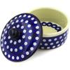 Polmedia Polish Pottery Jar with Lid - Blue Eyes Pattern Handmade in Boleslawiec Poland by Ceramika Artystyczna + Certificate of Authenticity view 2