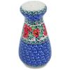 Polmedia Polish Pottery Pepper Shaker - Red Pansy Pattern Handmade in Boleslawiec Poland by Ceramika Artystyczna + Certificate of Authenticity view 1