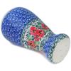 Polmedia Polish Pottery Pepper Shaker - Red Pansy Pattern Handmade in Boleslawiec Poland by Ceramika Artystyczna + Certificate of Authenticity view 2