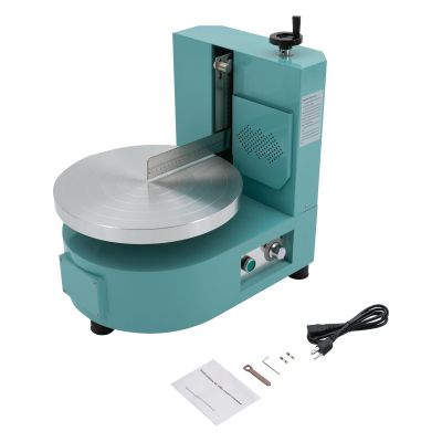 Cake Decorating Coating Machine, 110V Adjustable Cake Spreading Edge Smoothing Polisher Machine Commercial Automatic Birthday Cake Cream Spreading Decoration Tool for Dessert Stores, Homes (Blue)