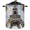 Round Laundry Basket with Handles Personalized Laundry Hamper for Bedroom Eiffel Tower French Paris Monument Circular Laundry Lightweight Waterproof Storage Basket Dirty Clothes Hamper for Bathroom Do view 1