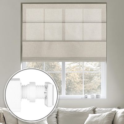 Sulugood No Tools No Drill Cordless Light Filtering Roman Shades, Solar Roller Blinds for Window, Roll Up Blinds for Window Bedroom, Living Room.Light Filtering Beige,42" W x 72" H