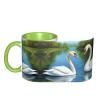 YYHWHJDE colorName Double color mug ceramic Mugs Suitable for cappuccino, latte, cereal, yogurt, milk, hot or cold drinks Micro-wave oven The swan in love Picture view 3