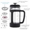 Easyworkz French Press 34 oz, Bundled Gage Gooseneck Pour Over Coffee Kettle 12 oz Stainless Steel Hand Drip Long Narrow Spout, Silver view 3
