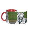 YYHWHJDE colorName Double color mug ceramic Mugs Suitable for cappuccino, latte, cereal, yogurt, milk, hot or cold drinks Micro-wave oven Cute white tiger Pattern view 3