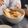 BABETRUE Salad Bowl Ceramic Fruit Bowl Modern Fashion Salad Bowl Noodle Soup Bowl Eating Noodle Bowl Soup Bowl Hotel Restaurant Tableware Salad Serving Bowl(Size:Small) view 4
