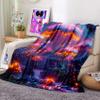 CDIWIDH Cartoon Mushroom Throw Blanket - Cute Mushroom Blanket for Girls Kids Adults Plant Print Pattern Girls Blankets for Sofa Couch Bed, Throw Size 50" x 60" (130 x 150 cm) view 3