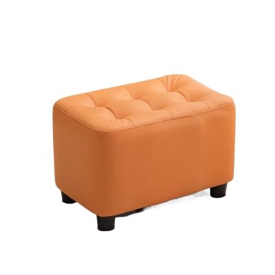 Hhaoran-9863 Shoes Bench Shoeshine Stool Small Stool Household Stool Solid Wood Fabric Sofa Stool Footrest Living Room Doorway Home Shoeshine Bench Ideal for Shoe Storage(Color:Orange)